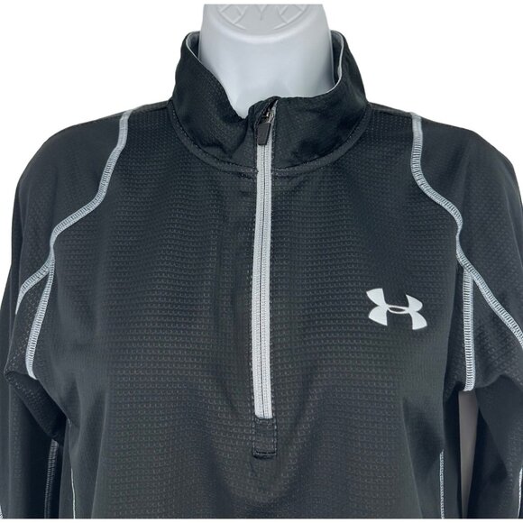 Under Armour 1/4 Zip Pullover Cold Gear Fitted Shirt Size S - Picture 2 of 6